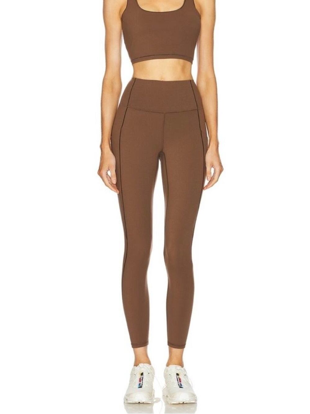 NWT Varley‎ Shape High Pocket Legging 25" Carb Brown Size XXS Yoga Athletic